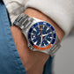 Ανδρικό μπλε ρολόι Hamilton Khaki Navy Scuba Auto H82365141 