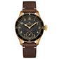 Ανδρικό μαύρο ρολόι Hamilton Khaki Aviation Pilot Pioneer Bronze Mechanical H76709530 