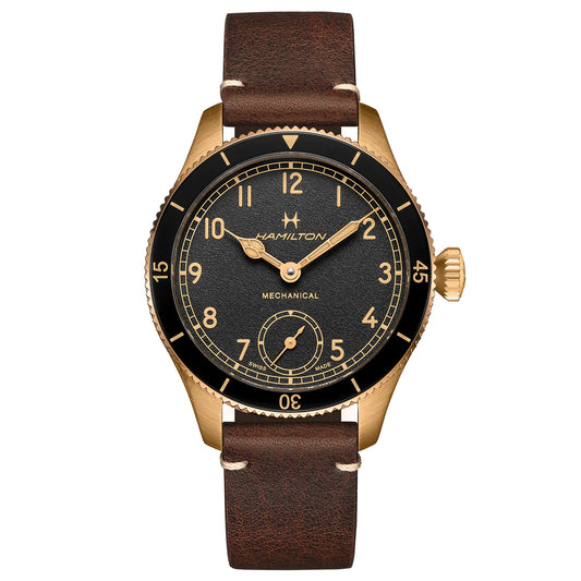 Hamilton Khaki Aviation Pilot Pioneer Bronze Mechanical Men's Black Watch H76709530