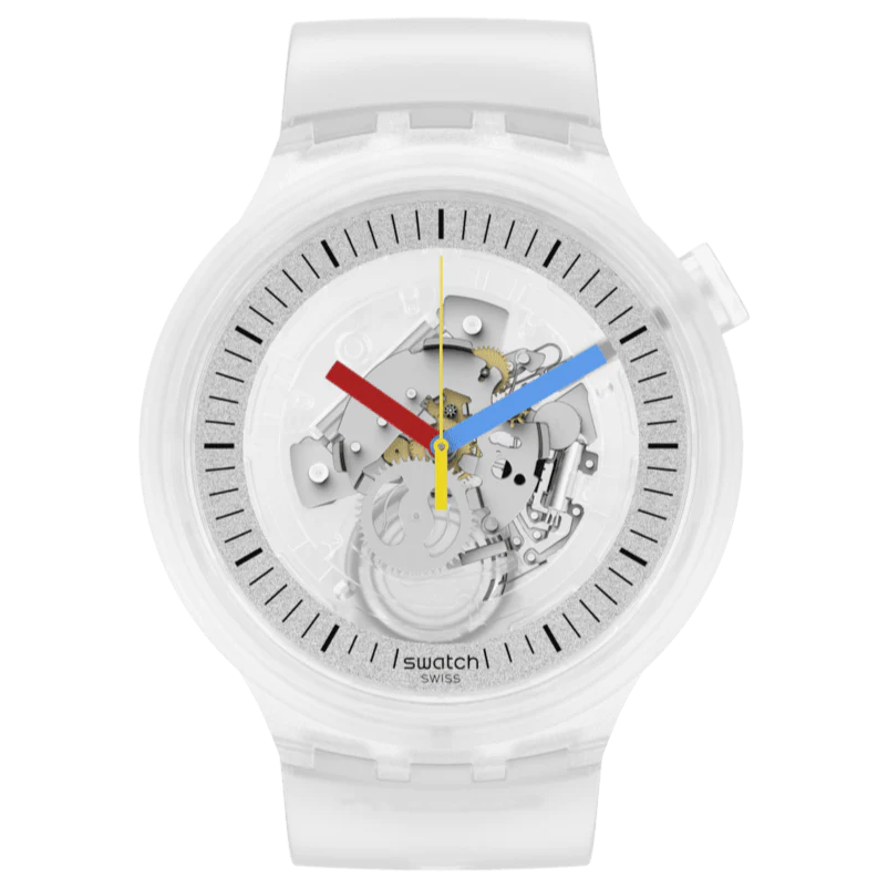 Swatch Clearly Bold Big Bold Unisex White Watch SB01K100