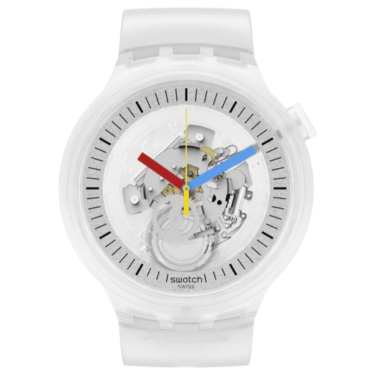 Swatch Clearly Bold Big Bold Unisex White Watch SB01K100