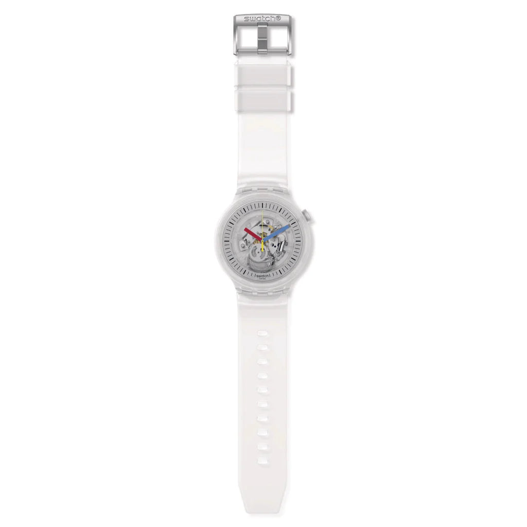 Swatch Clearly Bold Big Bold Unisex White Watch SB01K100